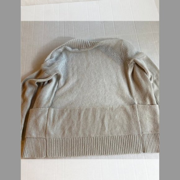 ALL SAINTS All Saints Cardigan Cotton/Mohair Sweater Light Gray/Cream XS Small - Picture 3 of 10